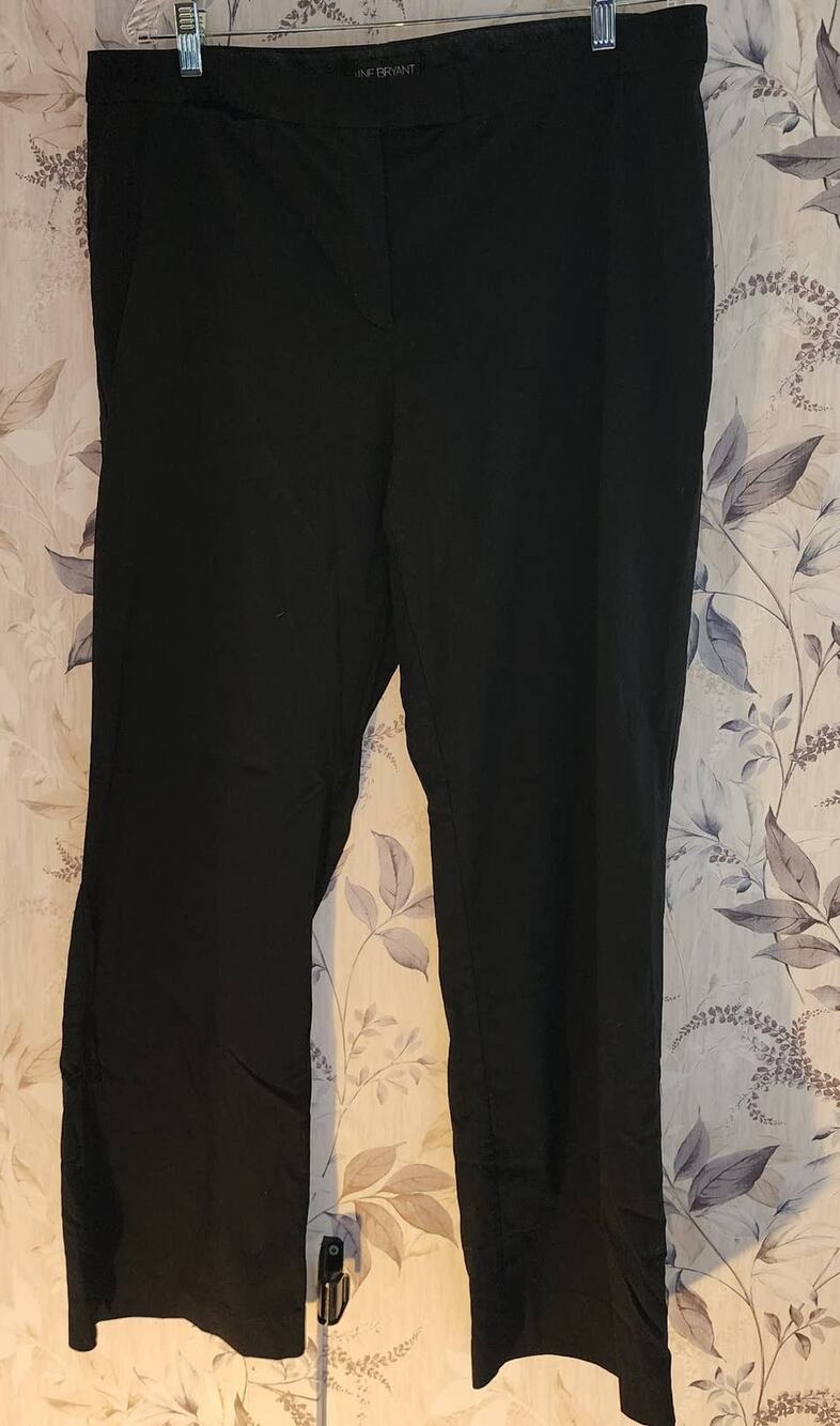 Lane Bryant Women's Black Straight Leg Trouser Pants Plus Size 18